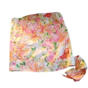 Lilly Pulitzer Floral Top - Pink, Yellow, Green, Tube Top With Tie On Side